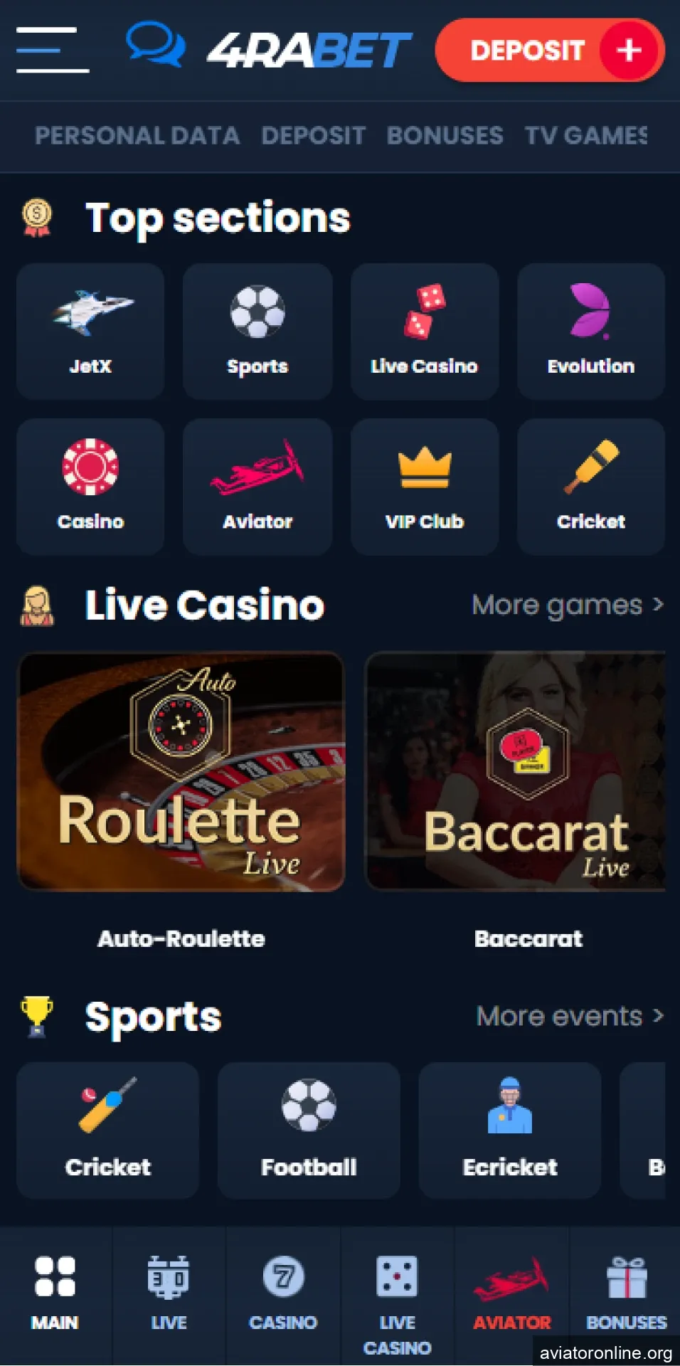 Play Aviator with the 4rabet app.