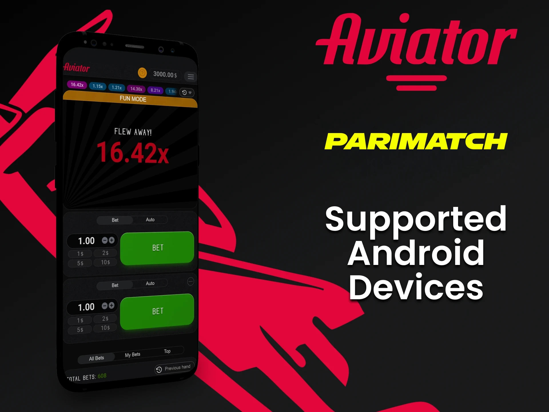 Play Aviator on android devices.