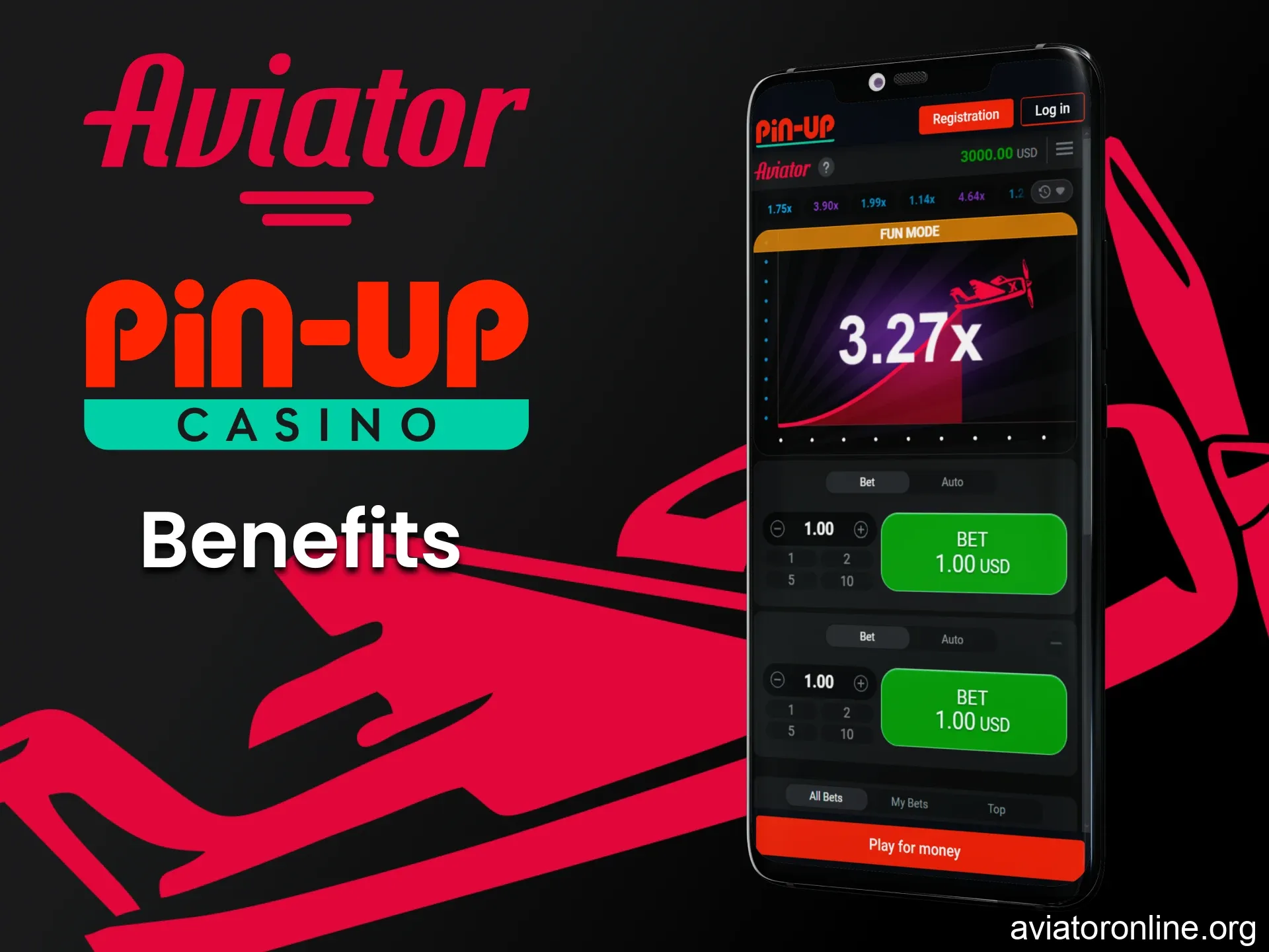 Using the Pin-Up app is more comfortable than playing on the mobile site.